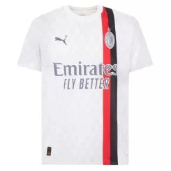 AC Milan Theo Hernandez #19 Uitshirt 2023-2024 Voetbalshirt met Korte Mouw-1