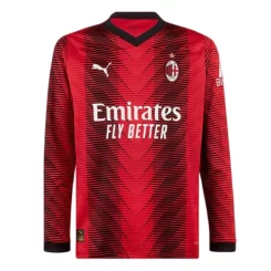 AC Milan Thuisshirt 2023-2024 Voetbalshirt met Lange Mouwen