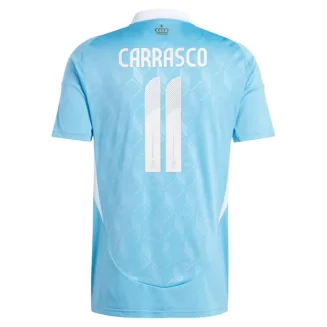 België Yannick Carrasco #11 Uitshirt EK 2024 Voetbalshirts Korte Mouw