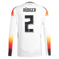 Duitsland Antonio Rudiger #2 Thuisshirt EK 2024 Voetbalshirts Lange Mouwen