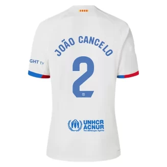 FC Barcelona Joao Cancelo #2 Uitshirt 2023-2024 Voetbalshirts Korte Mouw