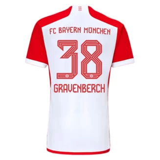 FC Bayern München Ryan Gravenberch #38 Thuisshirt 2023-2024 Voetbalshirt met Korte Mouw