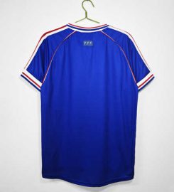 Frankrijk 1998 Thuisshirt Korte Mouw Klassieke Retro Voetbalshirts-1