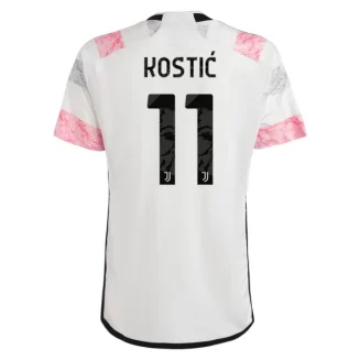 Juventus Filip Kostic #11 Uitshirt 2023-2024 Voetbalshirts Korte Mouw