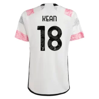 Juventus Moise Kean #18 Uitshirt 2023-2024 Voetbalshirts Korte Mouw