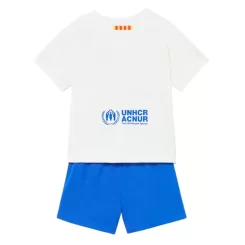 Kids FC Barcelona Uitshirt 2023-2024 Voetbalshirts Korte Mouw (+ Korte broeken)-1