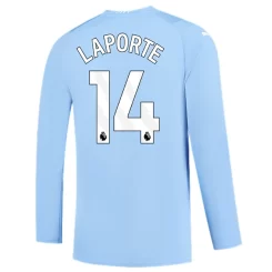 Manchester City Aymeric Laporte #14 Thuisshirt 2023-2024 Voetbalshirts Lange Mouwen