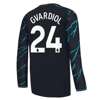 Manchester City Joško Gvardiol #24 Derde Shirt 2023-2024 Voetbalshirts Lange Mouwen