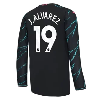 Manchester City Julian Alvarez #19 Derde Shirt 2023-2024 Voetbalshirts Lange Mouwen