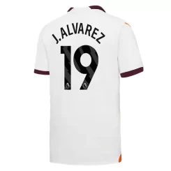 Manchester City Julian Alvarez #19 Uitshirt 2023-2024 Voetbalshirts Korte Mouw