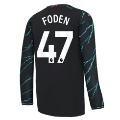 Manchester City Phil Foden #47 Derde Shirt 2023-2024 Voetbalshirts Lange Mouwen