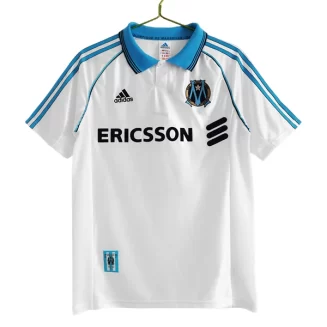 Olympique de Marseille 1998-1999 Thuisshirt Retro Voetbalshirt met Korte Mouw