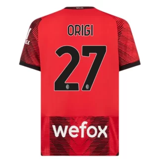 AC Milan Divock Origi #27 Thuisshirt 2023-2024 Voetbalshirts Korte Mouw