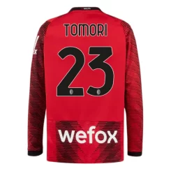 AC Milan Tomori #23 Thuisshirt 2023-2024 Voetbalshirts Lange Mouwen