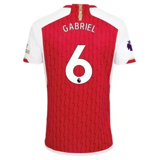 Arsenal Gabriel Magalhaes #6 Thuisshirt 2023-2024 Voetbalshirts Korte Mouw