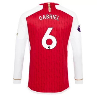 Arsenal Gabriel Magalhaes #6 Thuisshirt 2023-2024 Voetbalshirts Lange Mouwen