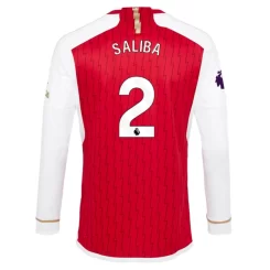 Arsenal William Saliba #2 Thuisshirt 2023-2024 Voetbalshirts Lange Mouwen