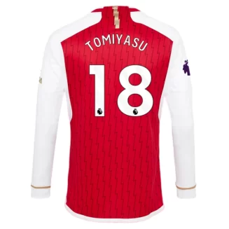 Arsenal Takehiro Tomiyasu #18 Thuisshirt 2023-2024 Voetbalshirts Lange Mouwen