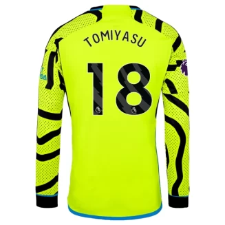 Arsenal Takehiro Tomiyasu #18 Uitshirt 2023-2024 Voetbalshirts Lange Mouwen