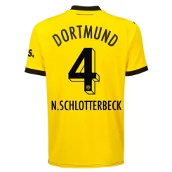 Borussia Dortmund Nico Schlotterbeck #4 Thuisshirt 2023-2024 Voetbalshirts Korte Mouw