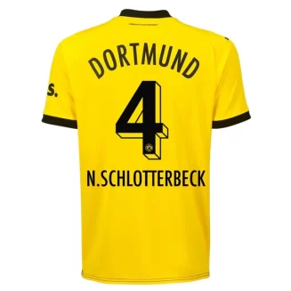 Borussia Dortmund Nico Schlotterbeck #4 Thuisshirt 2023-2024 Voetbalshirts Korte Mouw