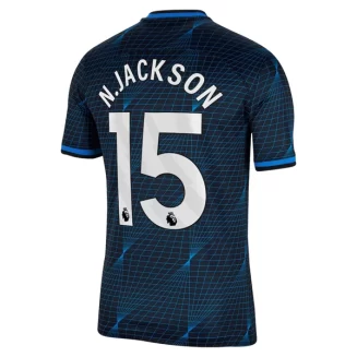 Chelsea Nicolas Jackson #15 Uitshirt 2023-2024 Voetbalshirts Korte Mouw