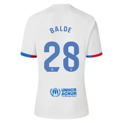 FC Barcelona Alejandro Balde #28 Uitshirt 2023-2024 Voetbalshirts Korte Mouw