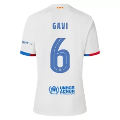 FC Barcelona Gavi #6 Uitshirt 2023-2024 Voetbalshirts Korte Mouw