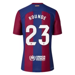 FC Barcelona Jules Kounde #23 Thuisshirt 2023-2024 Voetbalshirts Korte Mouw