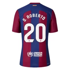 FC Barcelona Sergi Roberto #20 Thuisshirt 2023-2024 Voetbalshirts Korte Mouw