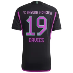 FC Bayern München Alphonso Davies #19 Uitshirt 2023-2024 Voetbalshirts Korte Mouw