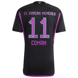 FC Bayern München Kingsley Coman #11 Uitshirt 2023-2024 Voetbalshirts Korte Mouw