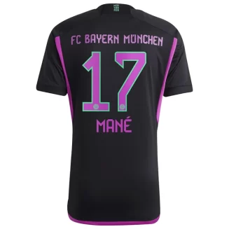 FC Bayern München Sadio Mane #17 Uitshirt 2023-2024 Voetbalshirts Korte Mouw