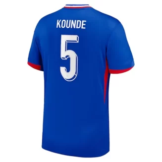 Frankrijk Jules Kounde #5 Thuisshirt EK 2024 Voetbalshirts Korte Mouw