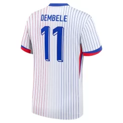 Frankrijk Ousmane Dembele #11 Uitshirt EK 2024 Voetbalshirts Korte Mouw