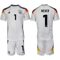 Goedkope Duitsland Manuel Neuer #1 Thuisshirt EK 2024 Voetbalshirts 2024/25 Korte Mouw (+ Korte broeken) Kopen