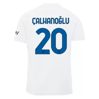 Inter Milan Hakan Calhanoglu #20 Uitshirt 2023-2024 Voetbalshirts Korte Mouw