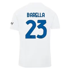 Inter Milan Nicolo Barella #23 Uitshirt 2023-2024 Voetbalshirts Korte Mouw