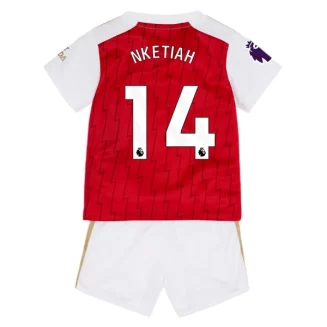 Kids Arsenal Eddie Nketiah #14 Thuisshirt 2023-2024 Voetbalshirts Korte Mouw (+ Korte broeken)