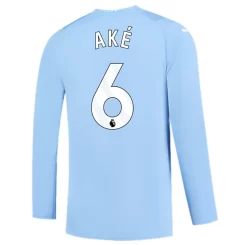 Manchester City Nathan Ake #6 Thuisshirt 2023-2024 Voetbalshirts Lange Mouwen