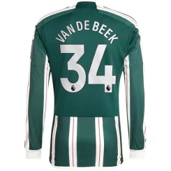 Manchester United Donny van de Beek #34 Uitshirt 2023-2024 Voetbalshirts Lange Mouwen