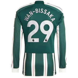 Manchester United Wan-Bissaka #29 Uitshirt 2023-2024 Voetbalshirts Lange Mouwen