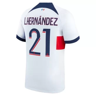 Paris Saint Germain PSG Lucas Hernández #21 Uitshirt 2023-2024 Voetbalshirts Korte Mouw