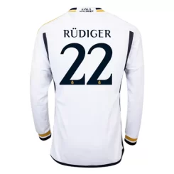 Real Madrid Antonio Rudiger #22 Thuisshirt 2023-2024 Voetbalshirts Lange Mouwen