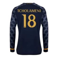 Real Madrid Aurelien Tchouameni #18 Uitshirt 2023-2024 Voetbalshirts Lange Mouwen