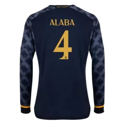 Real Madrid David Alaba #4 Uitshirt 2023-2024 Voetbalshirts Lange Mouwen