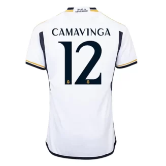 Real Madrid Eduardo Camavinga #12 Thuisshirt 2023-2024 Voetbalshirts Korte Mouw