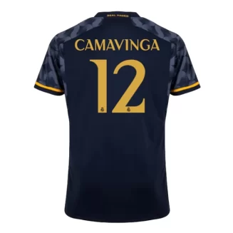 Real Madrid Eduardo Camavinga #12 Uitshirt 2023-2024 Voetbalshirts Korte Mouw