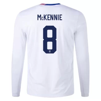 Verenigde Staten Weston McKennie #8 USA Thuisshirt Copa América 2024 Voetbalshirts Lange Mouwen