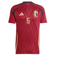 België Amadou Onana #6 Thuisshirt EK 2024 Voetbalshirts Korte Mouw-1